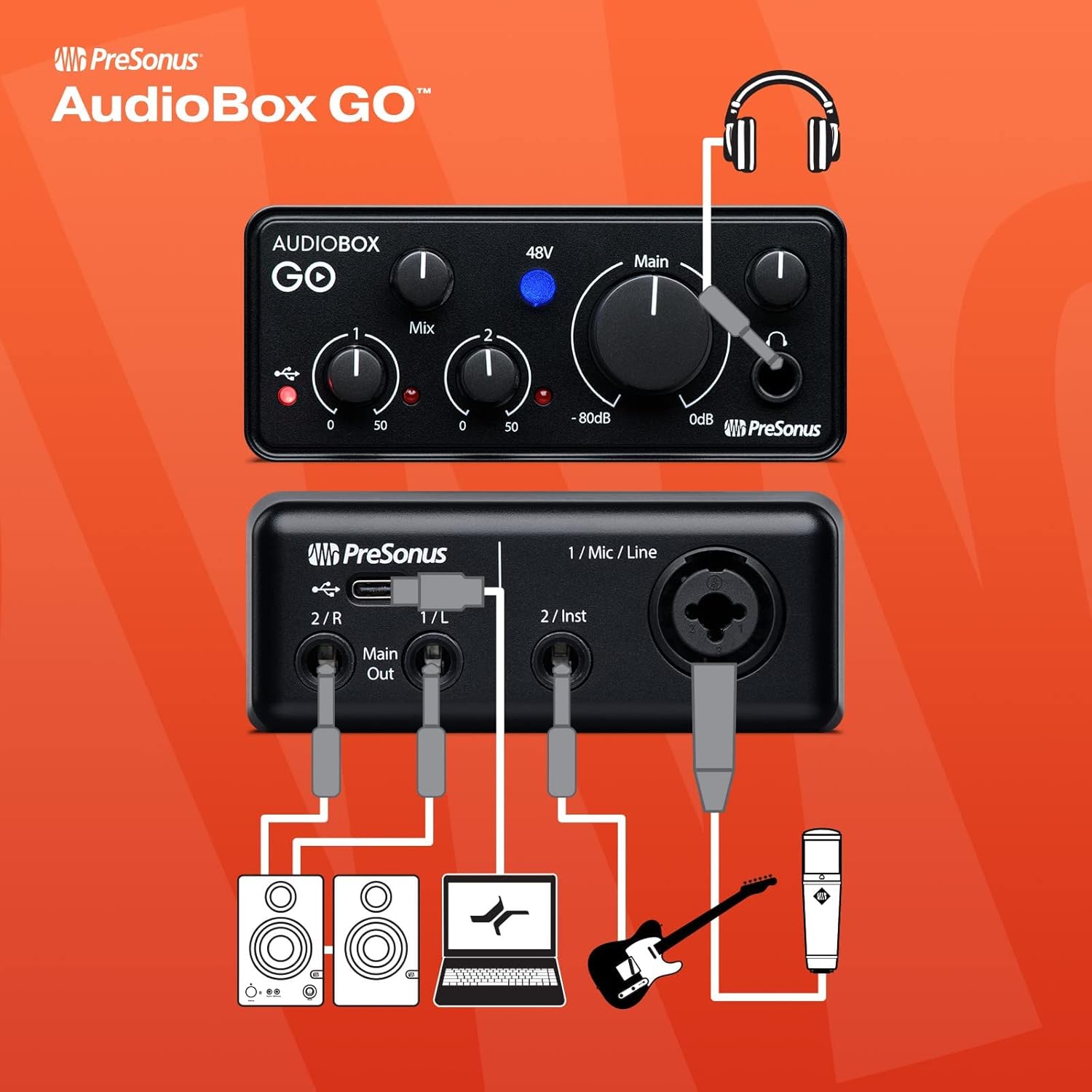 オーディオインターフェース PreSonus AUDIOBOX GO