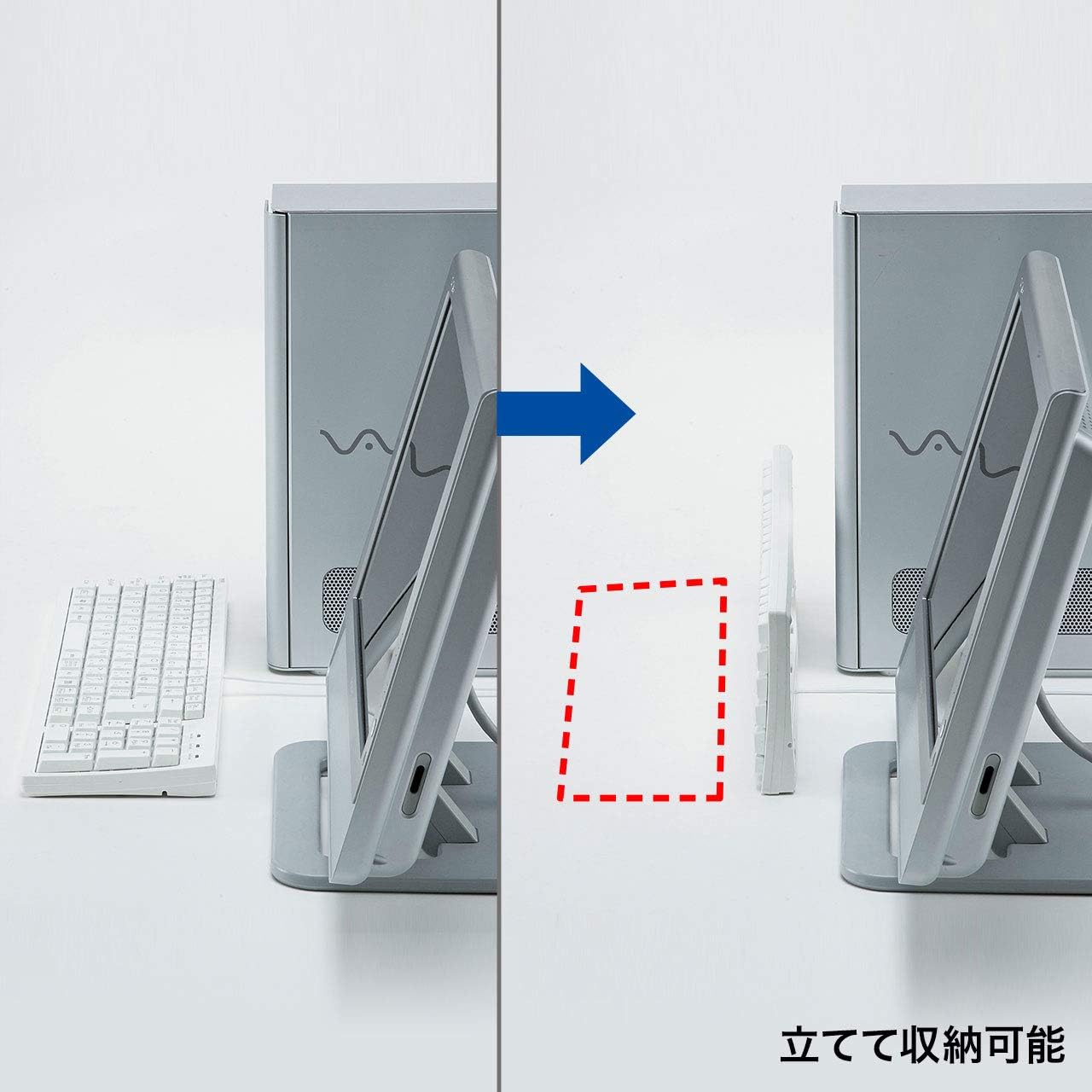 有線コンパクトキーボード テンキー付き USB接続 日本語103キー メンブレン ホワイト SKB-KG2WN2