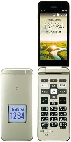 au かんたんケータイ KYF41 シャンパンゴールド SIMフリー【au・ドコモ・ソフトバンク対応】