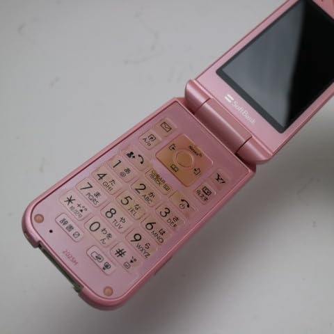 ソフトバンク 202SH シャープ製ライトピンク 白ロム 防水携帯電話