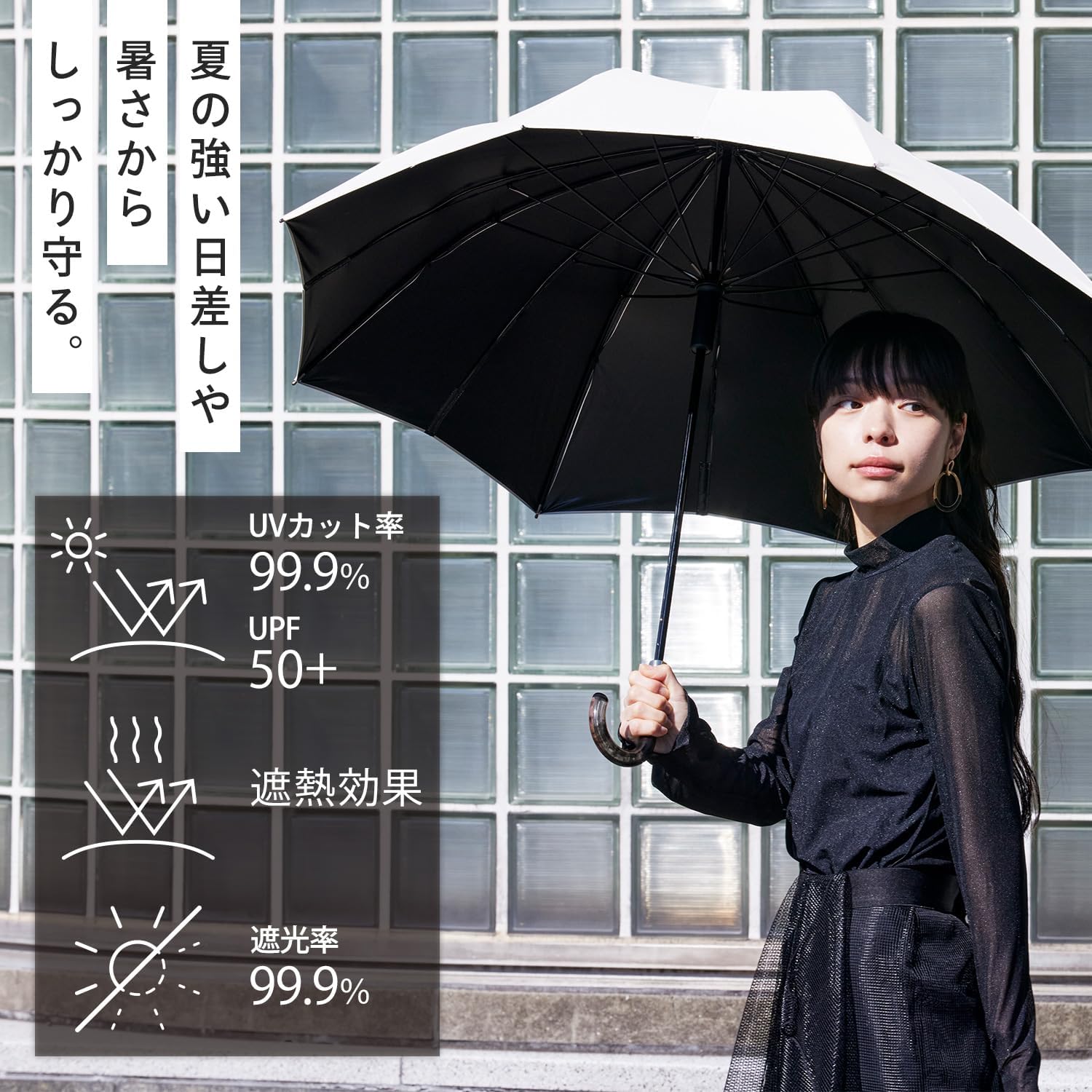 UVカット日傘 Shupatto 55cm 晴雨兼用 メンズ・レディース用