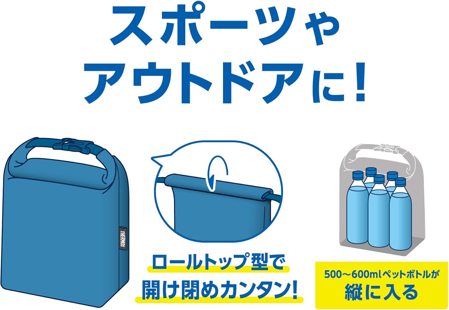 保冷バッグ 5L アッシュブルー アイソテック断熱構造