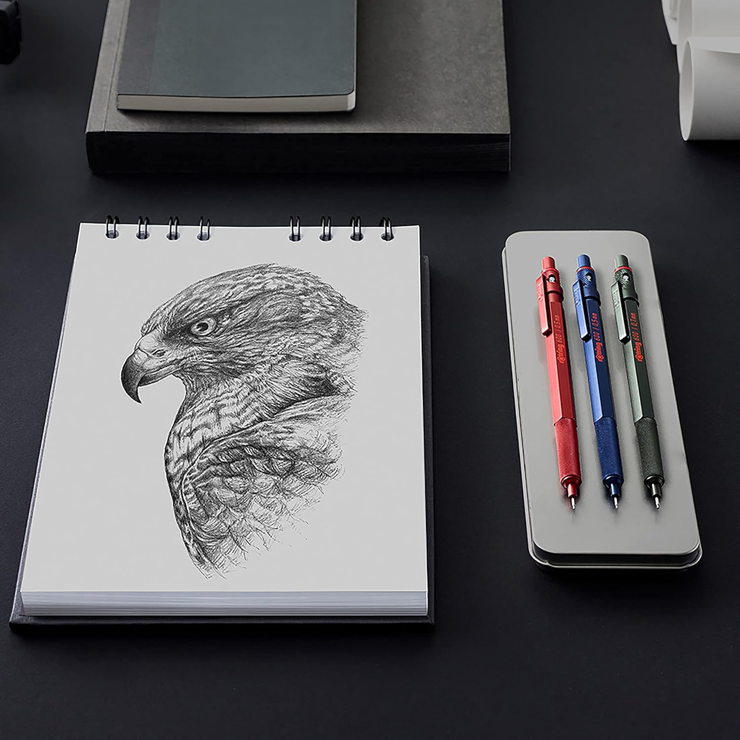 高級メカニカルペンシル 0.5mm アイアンブルー - ロットリング600 ドイツ製