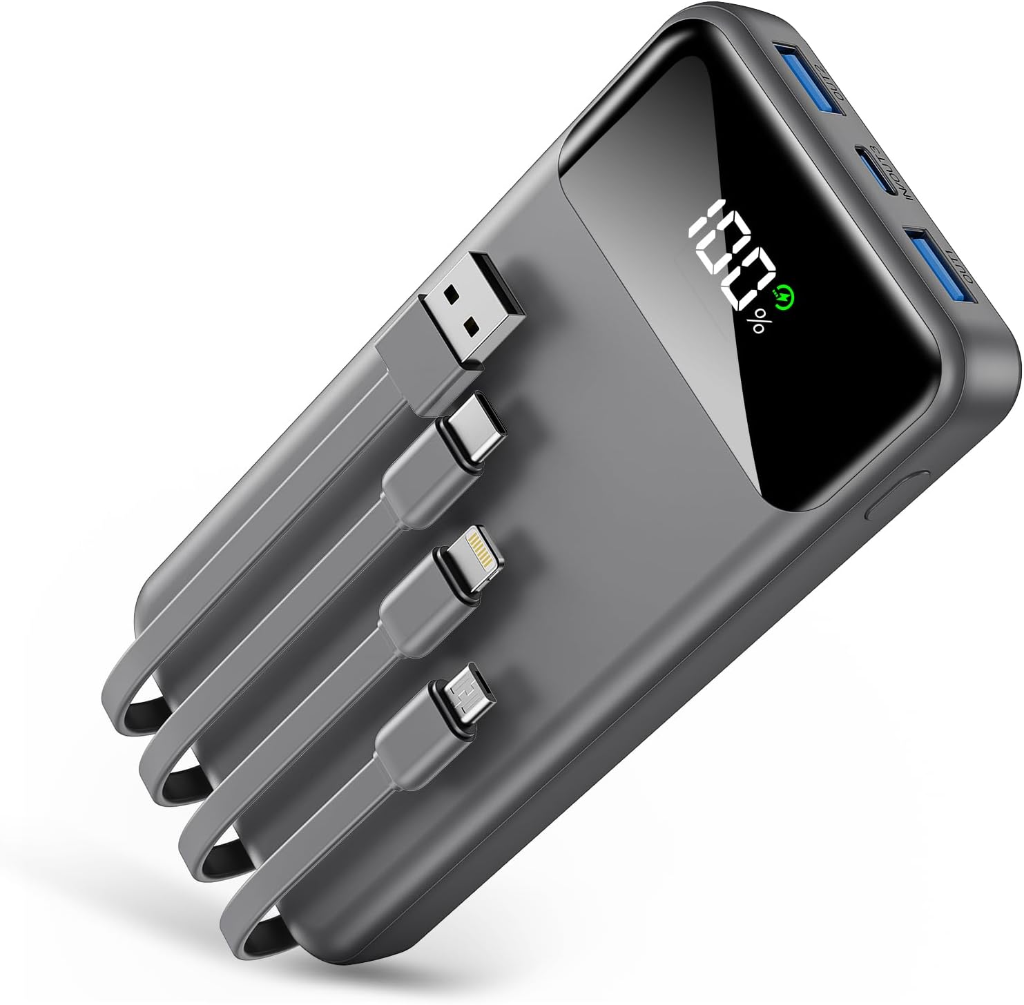 大容量56800mAhモバイルバッテリー【急速充電・5台同時充電・LCD残量表示】