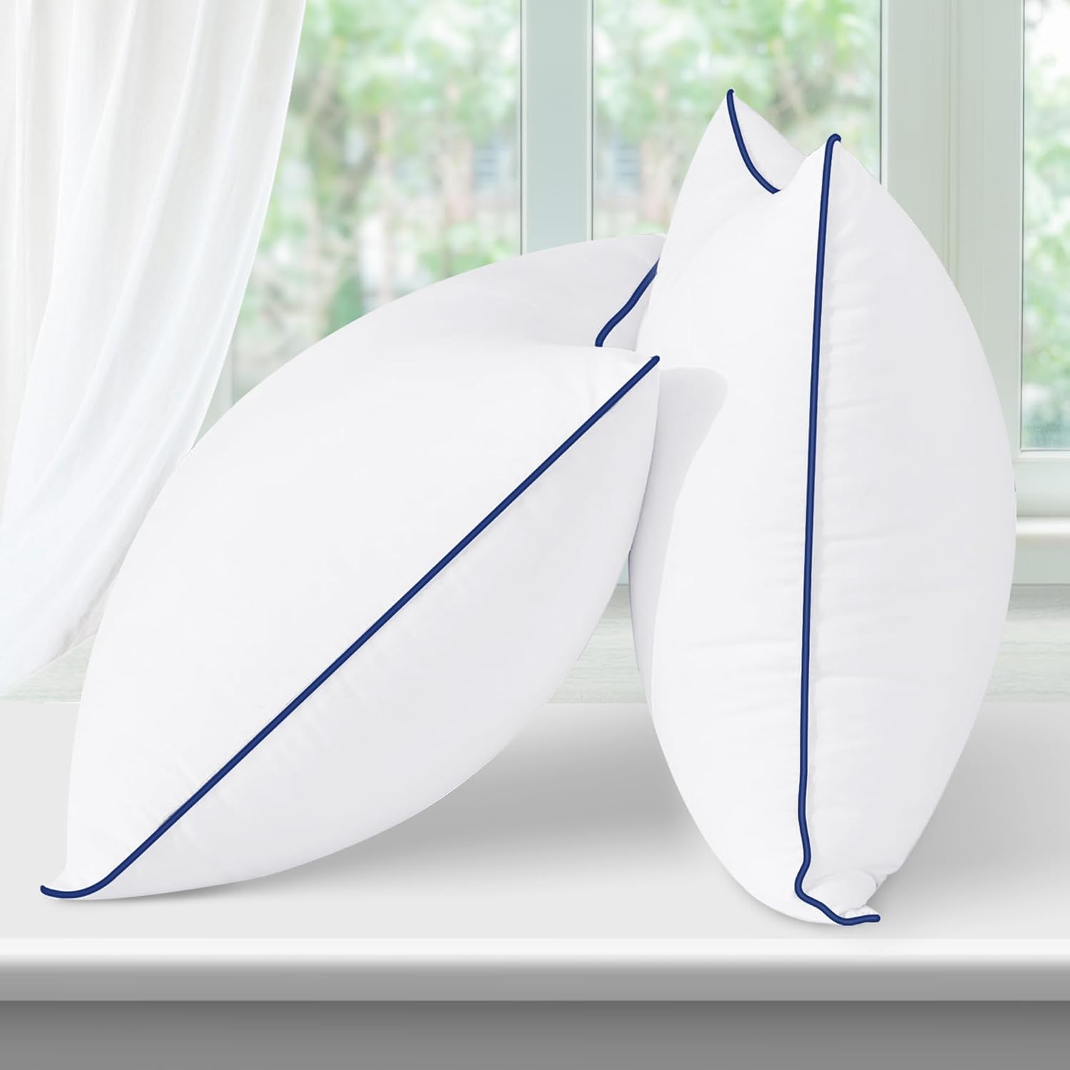 ホテル仕様・高反発・綿100%まくら（63x43x20cm）2個セット