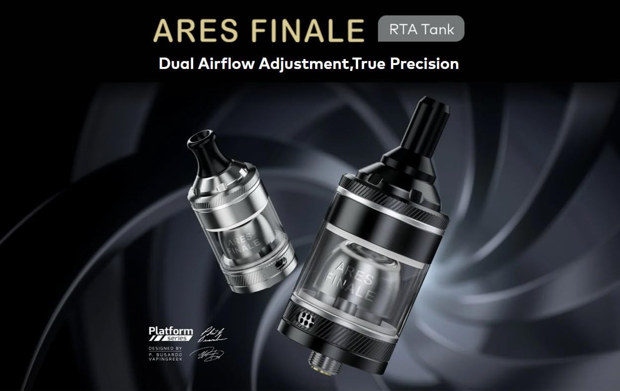 アレス ファイナル RTA タンク 24mm - VAPE ベイプ (ミッドナイトオニキス)