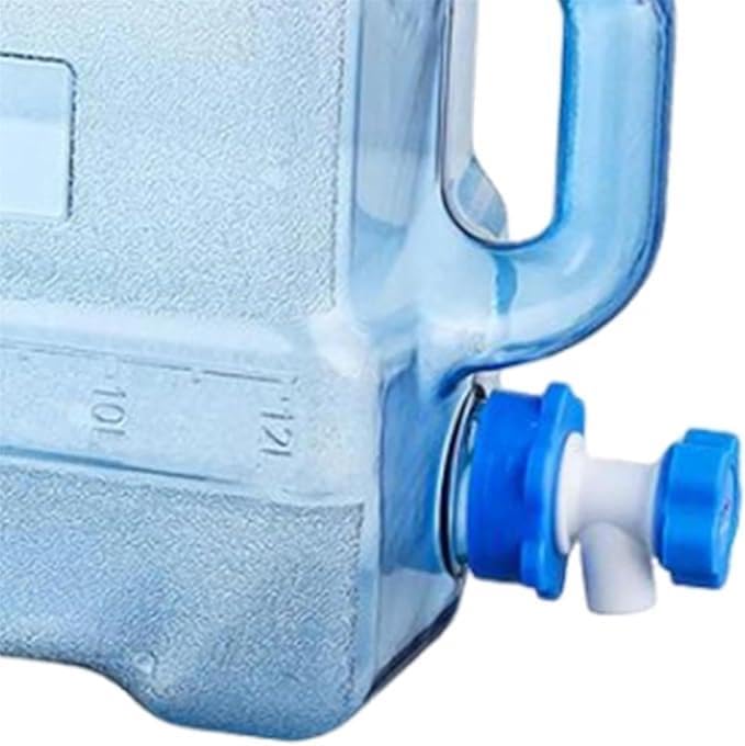 安全素材 大容量 5L バケツ コック付き 屋外用 水タンク ブルー