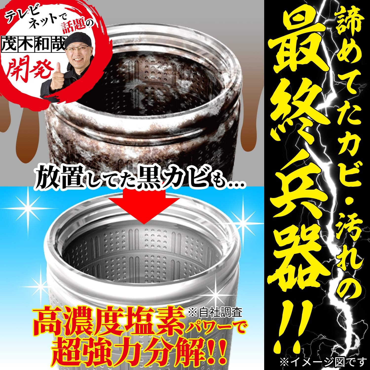茂木和哉 洗濯槽クリーナー 縦型専用 1.8kg カビ除去率99.99%