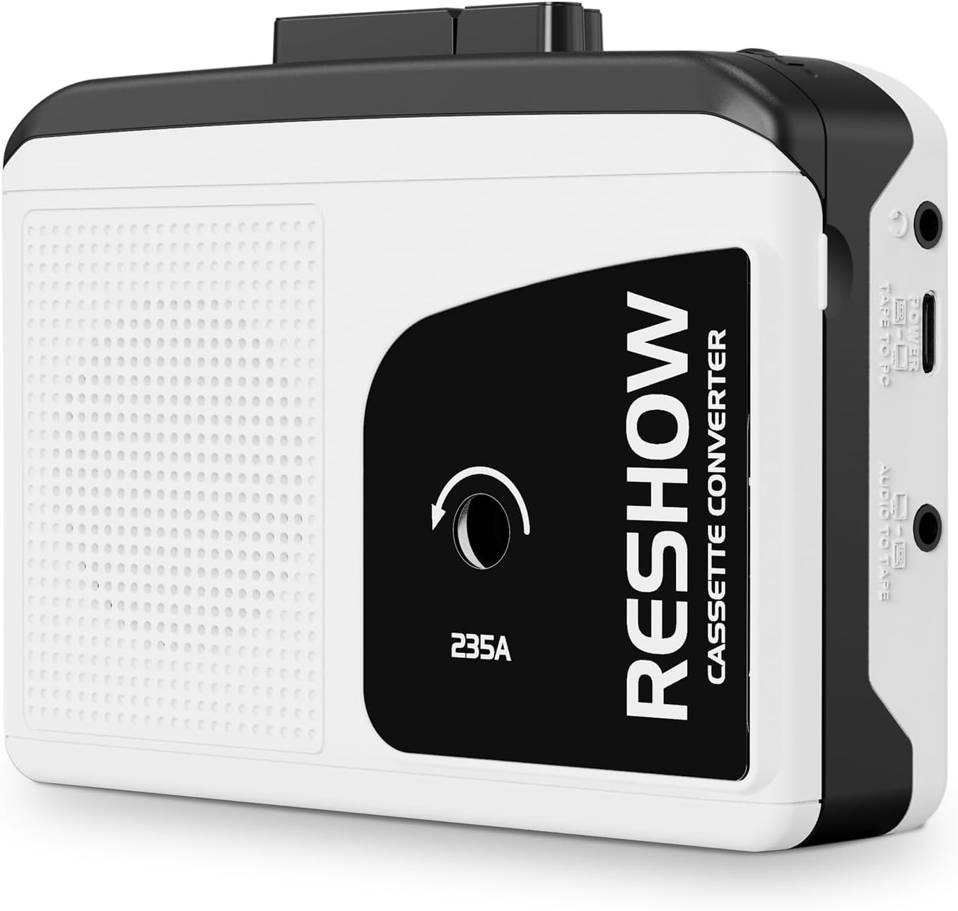 ポータブルカセットプレーヤー USB MP3変換機能付き・イヤホン付（ホワイト）
