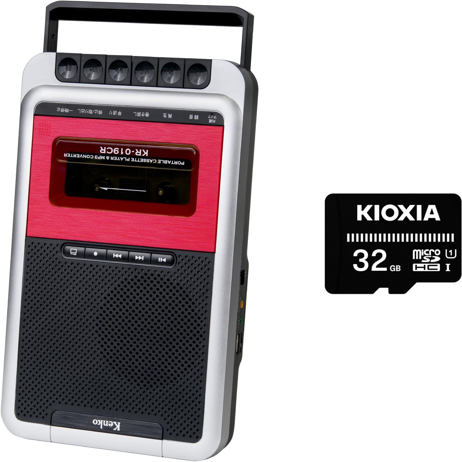 カセットテープMP3変換プレーヤー microSDカードセット USB/乾電池対応