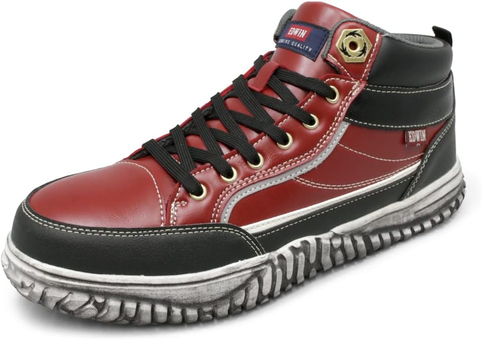 軽量ハイカットメンズ安全靴（3E幅広・防滑・耐水・鉄先芯）