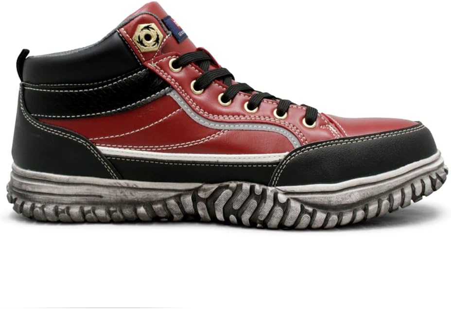 軽量ハイカットメンズ安全靴（3E幅広・防滑・耐水・鉄先芯）