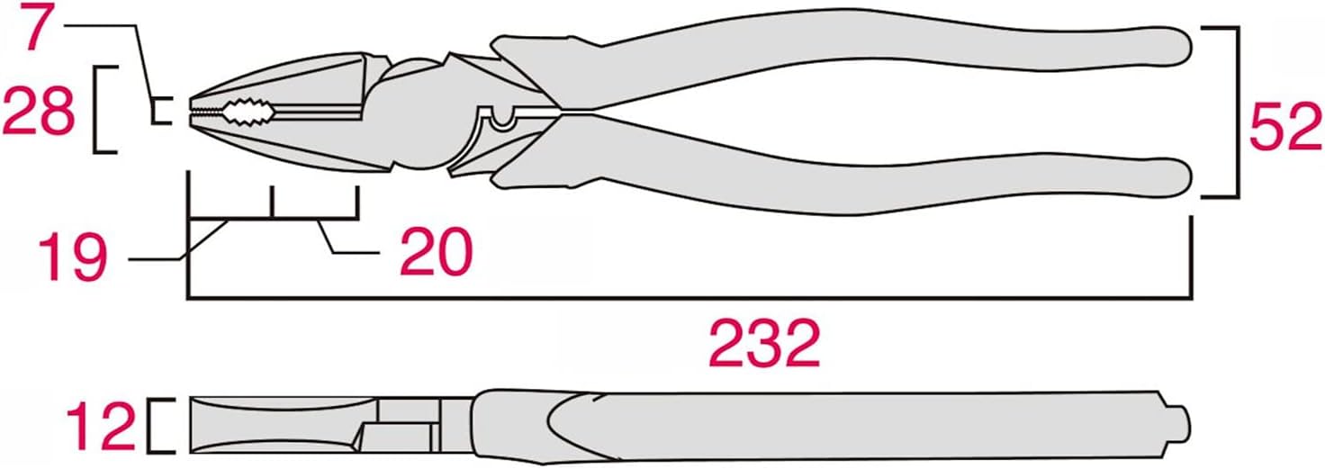 偏心パワーペンチ(黒金) 225mm バリ処理機能付き