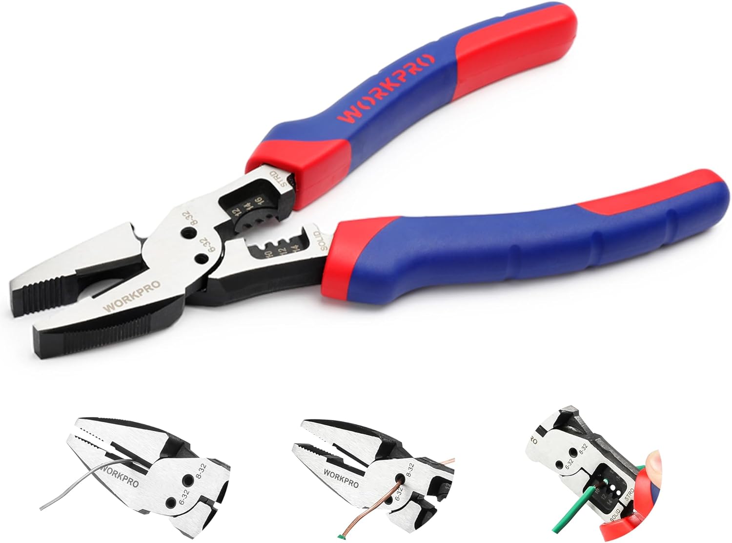 家庭DIY用多機能200mm強力ペンチ(ワイヤーカッター・ニッパー・ストリッパー)