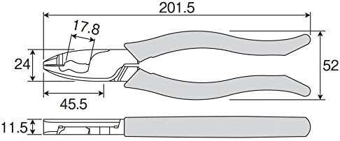 VVFペンチ VVF2.0×3芯対応 バインド線専用刃付き P-59-175