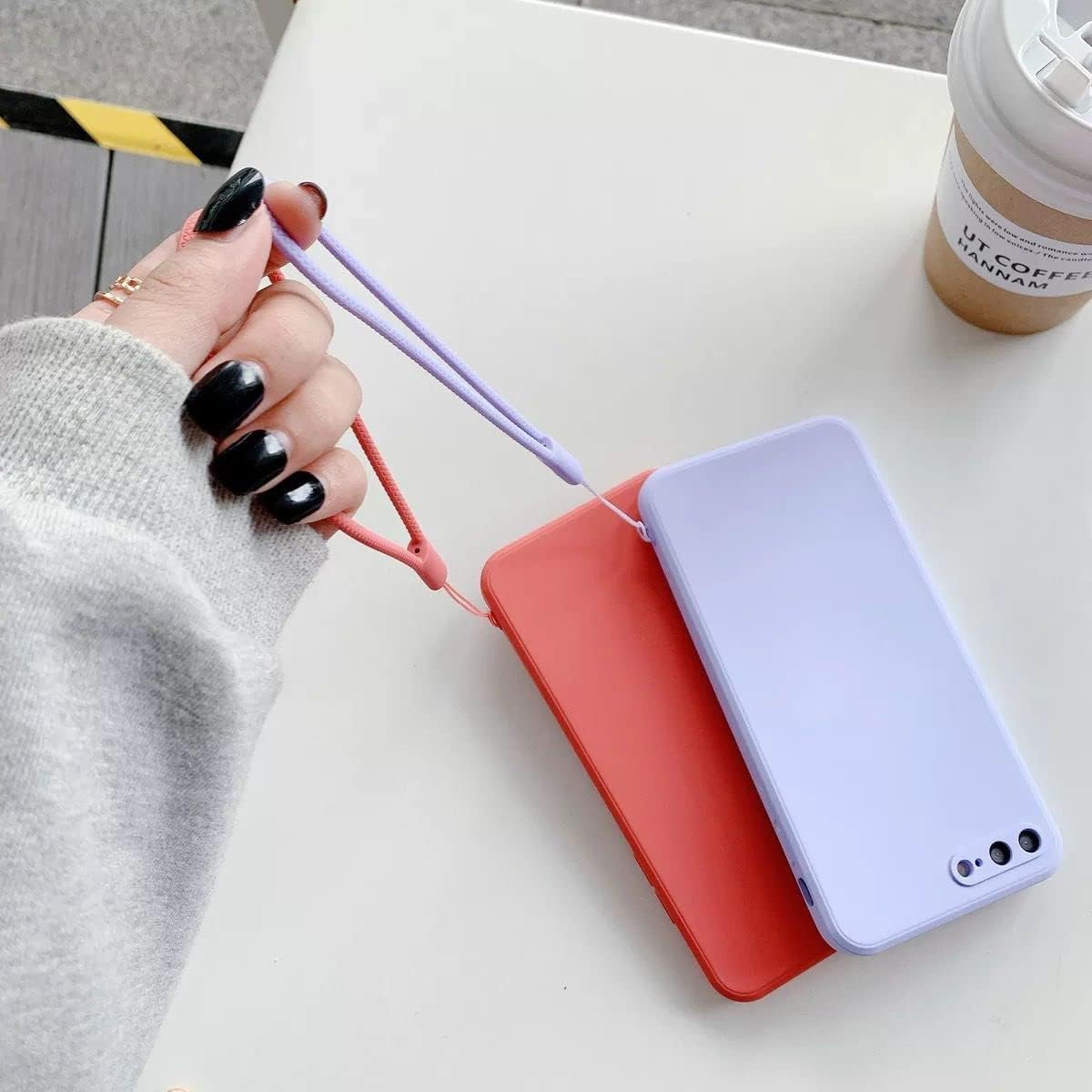 防水シリコンゴムリストバンドストラップ 8色8個セット（iPhone・カメラ用）