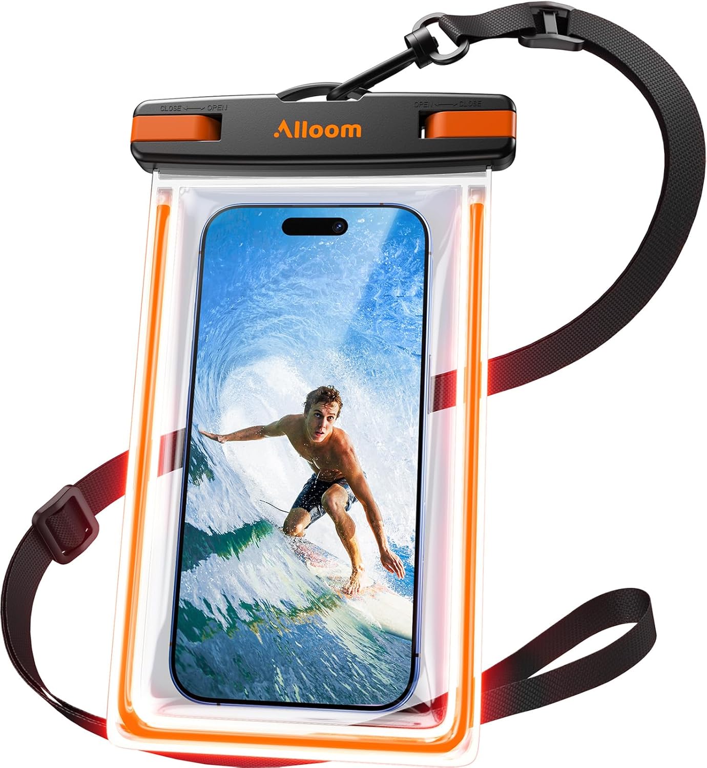 完全防水スマホケース（7.9インチ対応）｜IPX8・タッチ操作・ストラップ付き