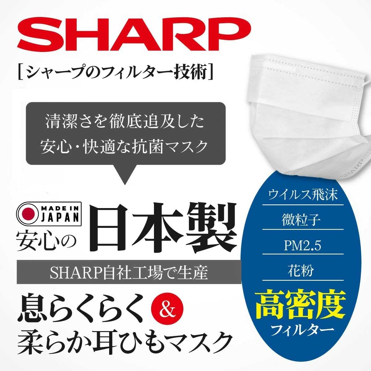 公式抗菌不織布マスク（30枚入り）日本製・通気性・快適フィット