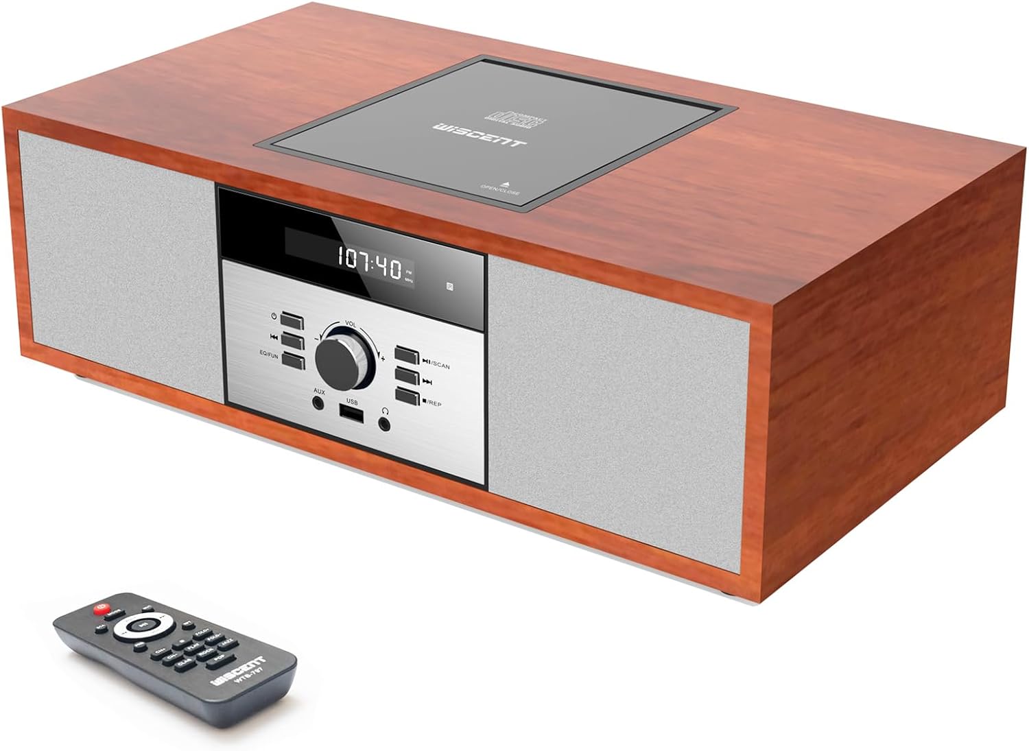 ビンテージスタイルのBluetooth対応ミニコンポ HiFiステレオシステム (WTB-797)