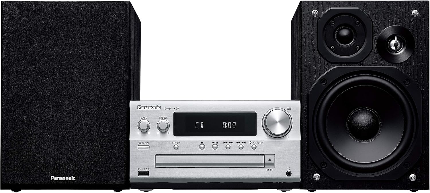 パナソニック Bluetooth対応ハイレゾ音源ミニコンポ シルバー SC-PMX90-S