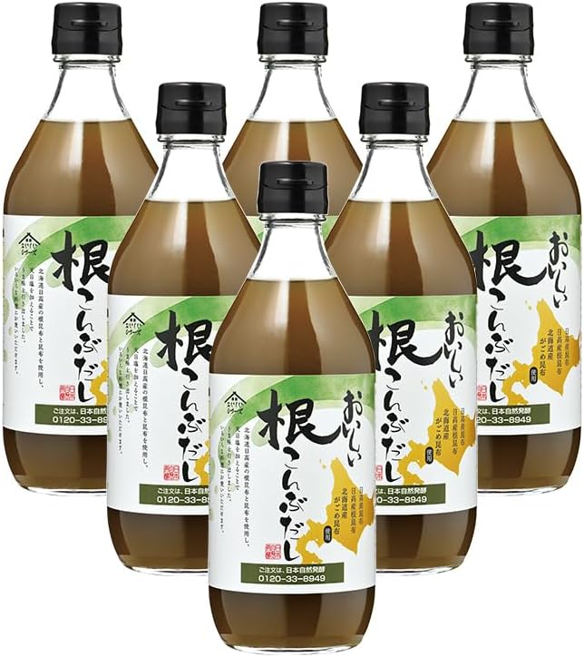 根昆布だしセット（500ml×6本） - 日本自然発酵・レシピブック付き