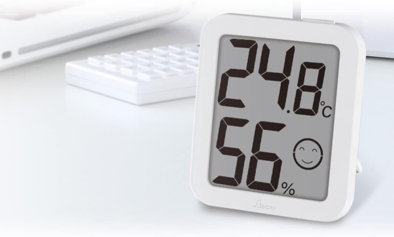 デジタル温湿度計 環境チェッカー ホワイト 73247