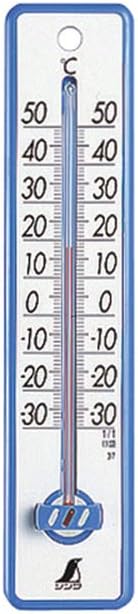 プラスチック製寒暖計 20cm ブルー
