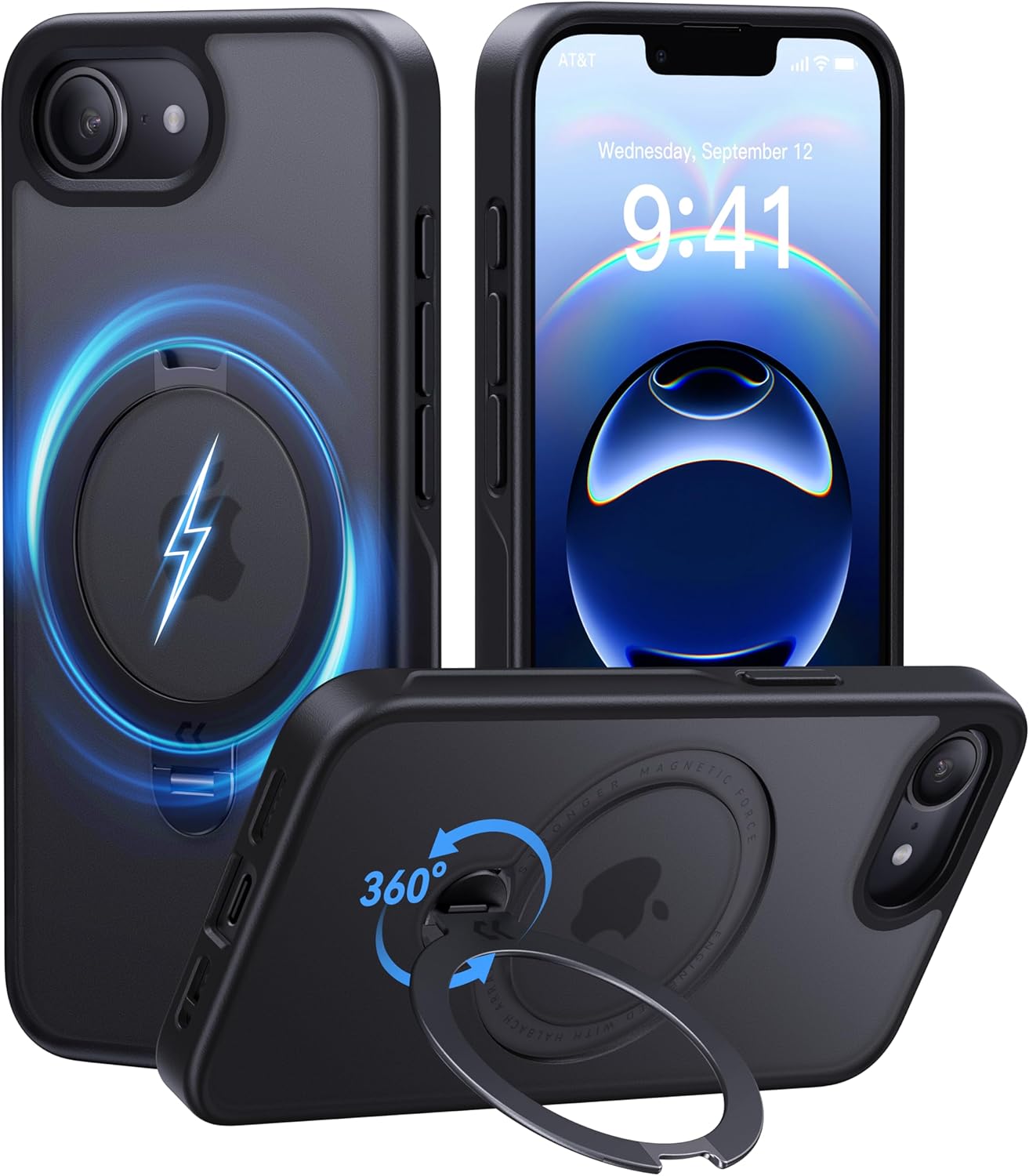 iPhone 16e用ケース【MAGIC STAND Pro】米軍MIL規格・耐衝撃・MagSafe対応