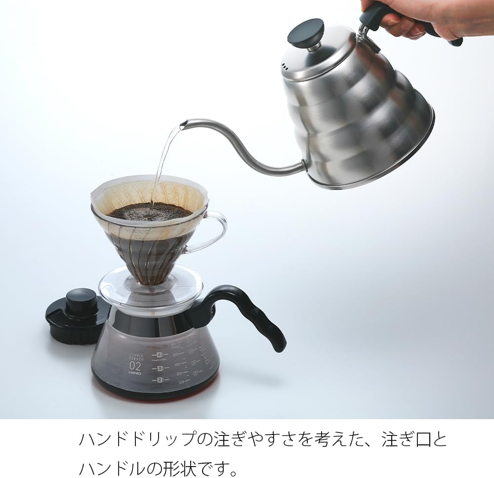 V60 ドリップケトル・ヴォーノ 800mL 日本製 ヘアラインシルバー ギフト用