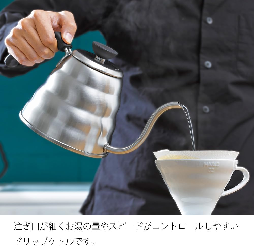 V60 ドリップケトル・ヴォーノ 800mL 日本製 ヘアラインシルバー ギフト用