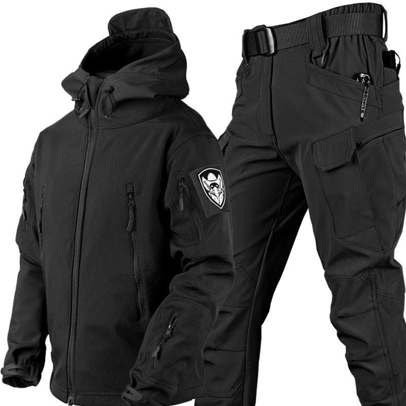 メンズ防寒撥水アウトドアジャケット上下セット 登山・釣り・バイク対応