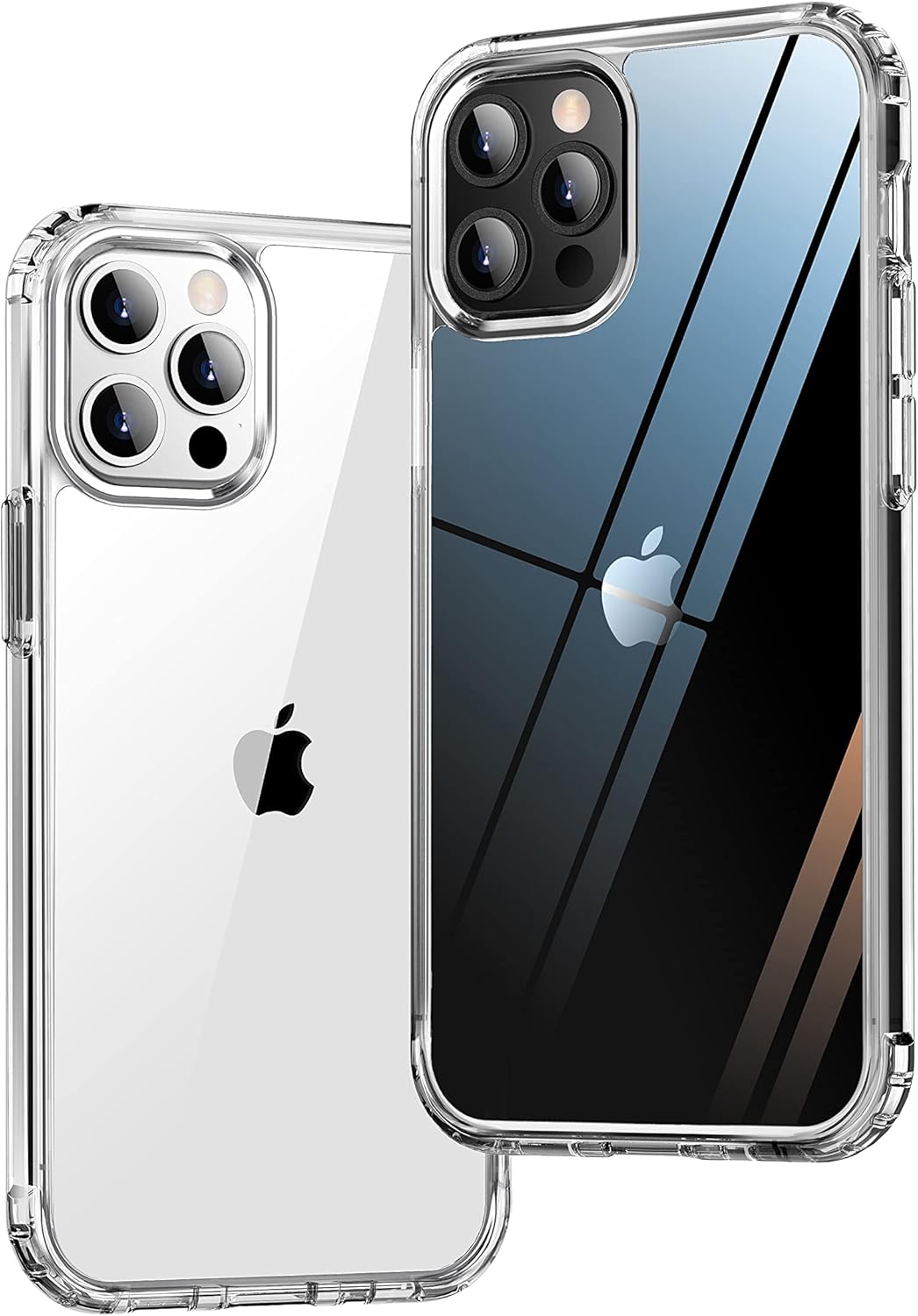 iPhone 14 Pro用 米軍MIL規格 超耐衝撃ケース 高靭性PC＆TPUバンパー 画面・レンズ保護・Qi充電対応 クリスタルクリア