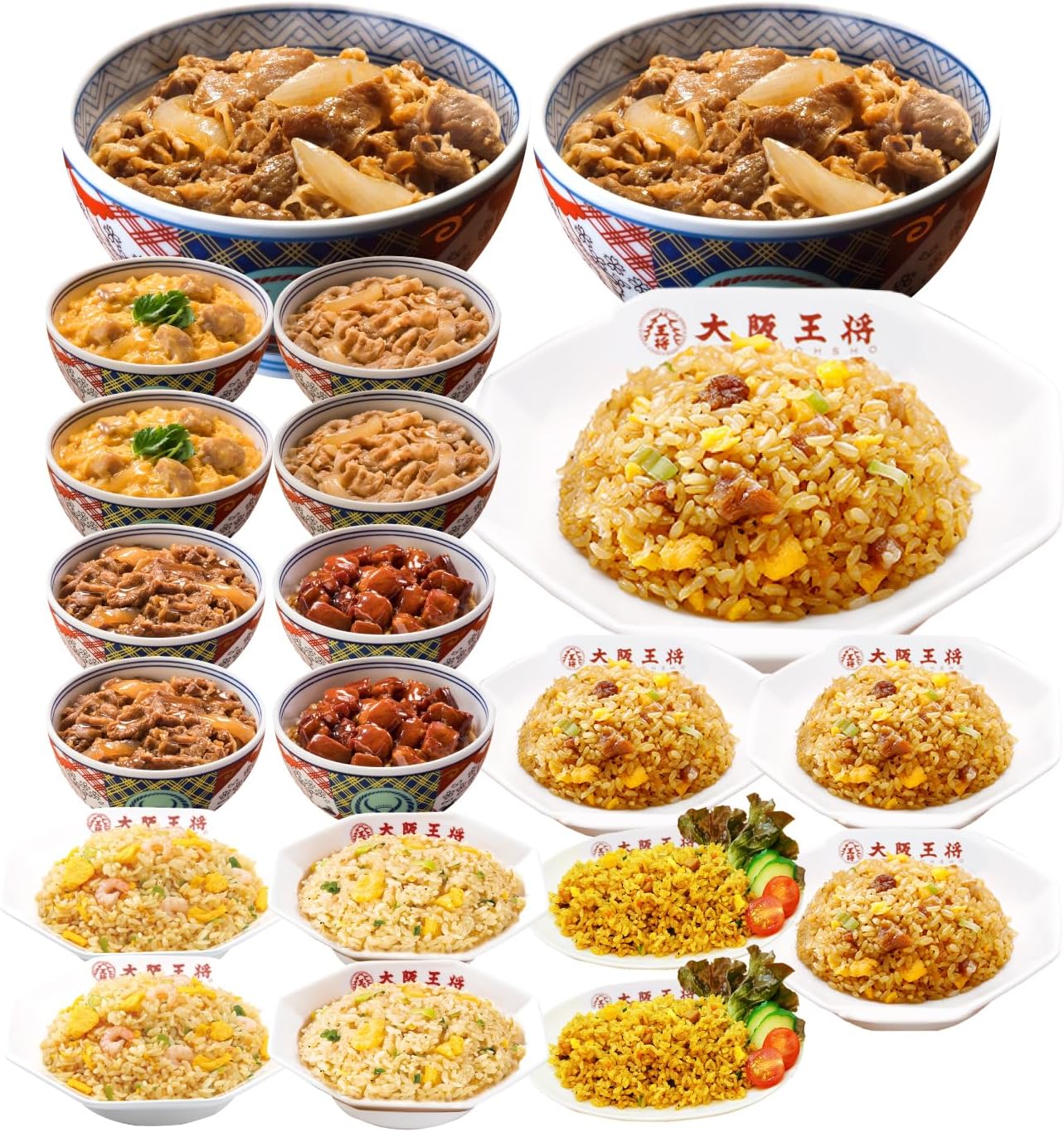 冷凍食品バラエティセット（丼の具5種＋チャーハン）20食入り