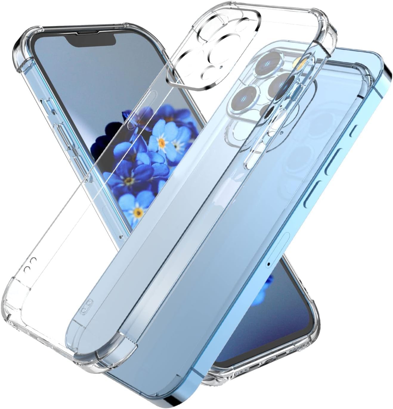 iPhone 13 Pro 用クリアTPUケース 耐衝撃 エアクッション構造 透明カバー