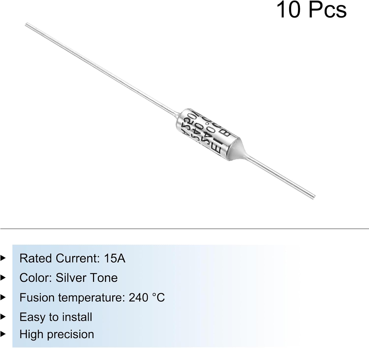 金属温度サーマルヒューズ RY240 240℃ 15A 250V 10個セット