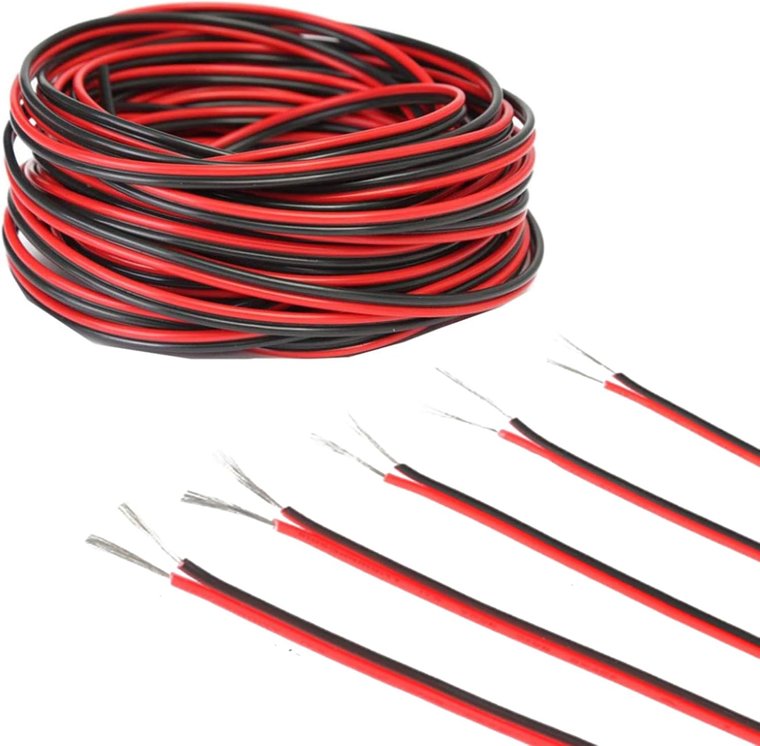 LEDテープライト用 22AWG 2Pin延長ケーブル 50m 電子工作・修理用