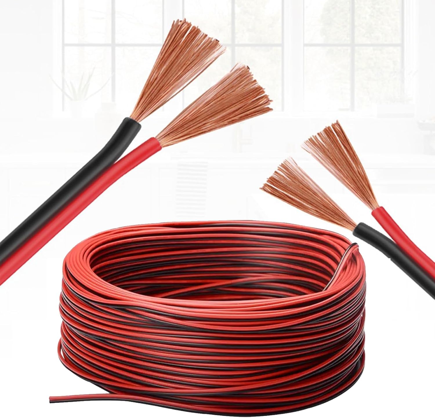 LEDストリップライト用 22AWG 延長ケーブル 20m 2芯 電線 コード