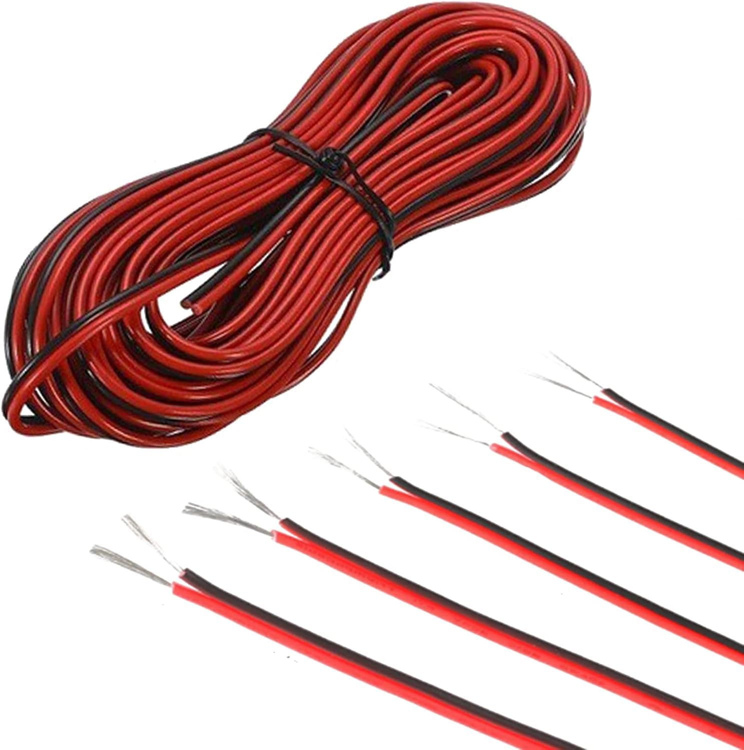 LEDテープライト用 22AWG 2Pin 接続ケーブル (20M) 電子工作 延長用