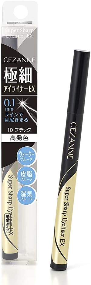 高発色ウォータープルーフ極細アイライナー 10 ブラック 0.48ml