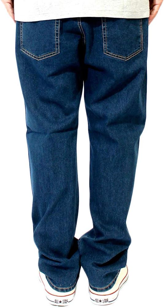 メンズ大きいサイズ スリムテーパードデニムパンツ ストレッチ