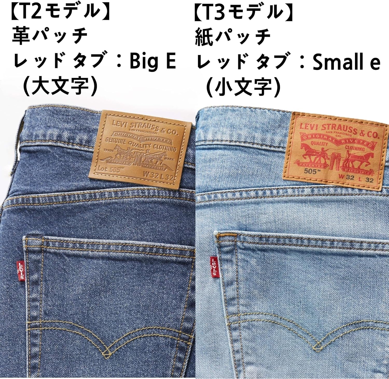 メンズ レギュラーストレート ジーンズ 505T ブラック
