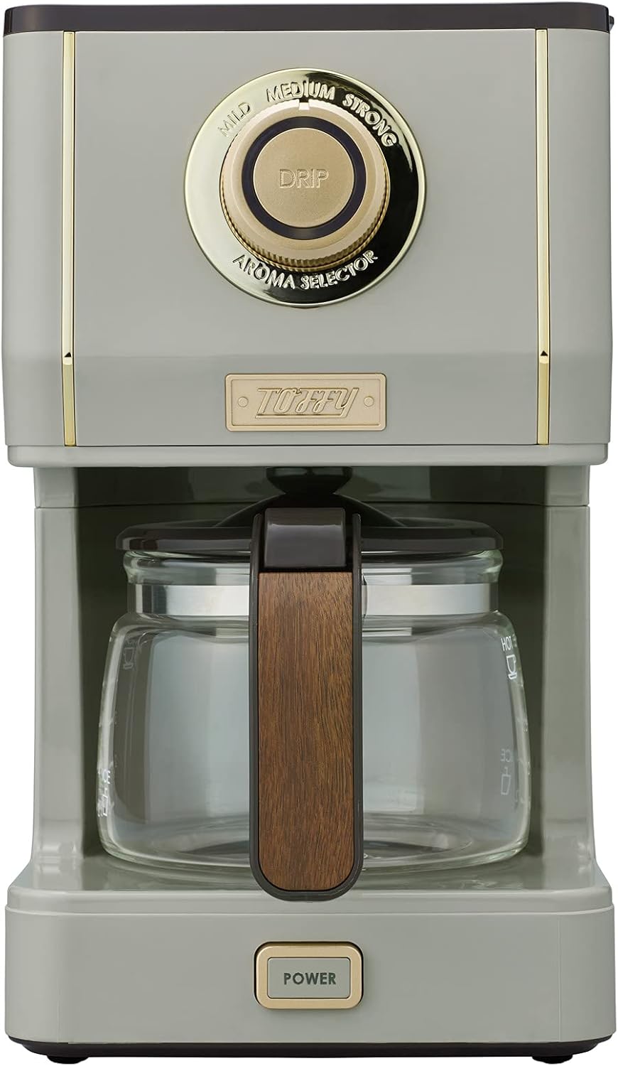 アロマドリップコーヒーメーカー K-CM5 グレージュ レトロデザイン メッシュフィルター付き