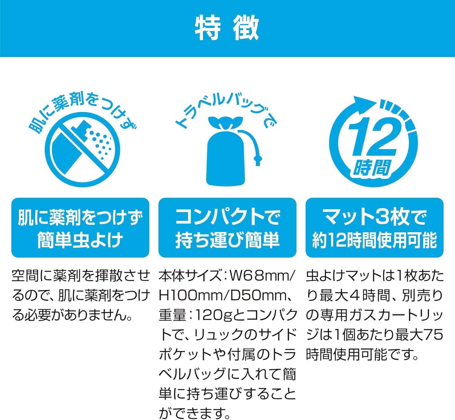 ブヨ対策アウトドア虫よけシールド