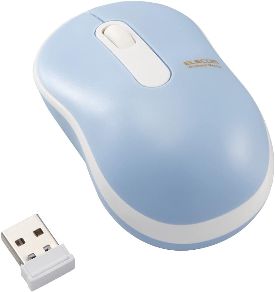 エレコム 静音抗菌ワイヤレスマウス Sサイズ ライトブルー M-DY10DRSKBUL