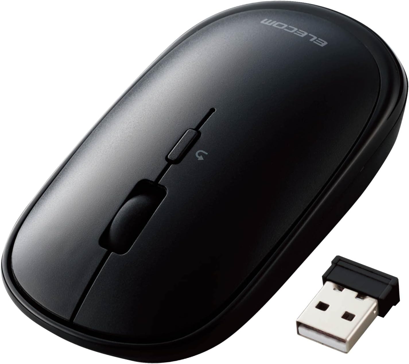 静音薄型ワイヤレスマウス 2.4GHz プレゼンモード機能付き ブラック