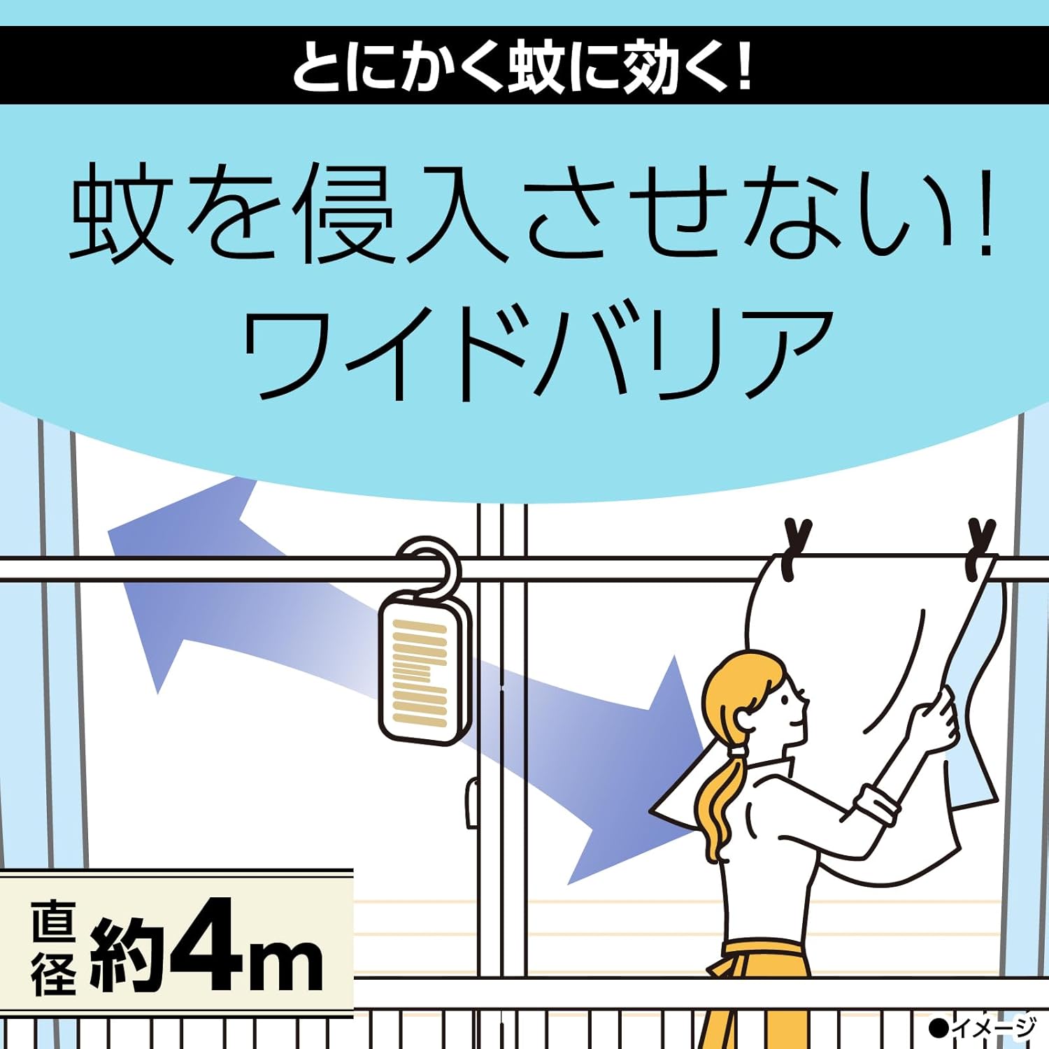 蚊よけ吊るしプレート 9ヵ月用 2個パック 屋外対応 防虫対策