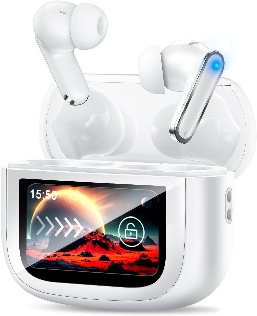 Bluetooth 6.0対応ワイヤレスイヤホン - ANC/ENCノイズキャンセリング・最大50時間再生・IPX7防水・自動ペアリング・マイク付き【スポーツ・通勤・通学向け】