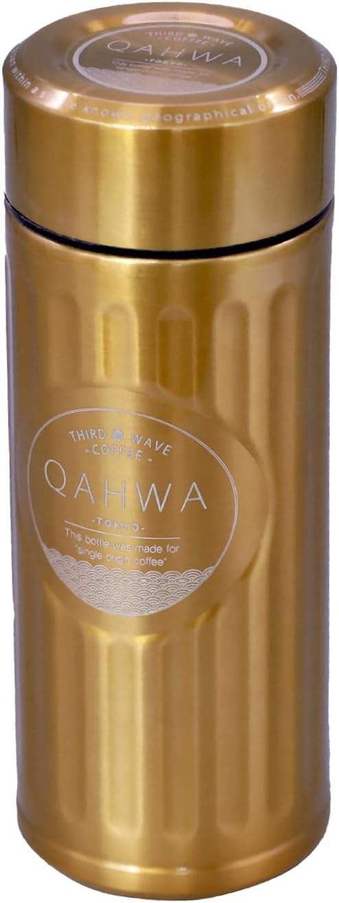 珈琲専用ボトル 420ml ゴールド 真空断熱2層構造 テフロン加工