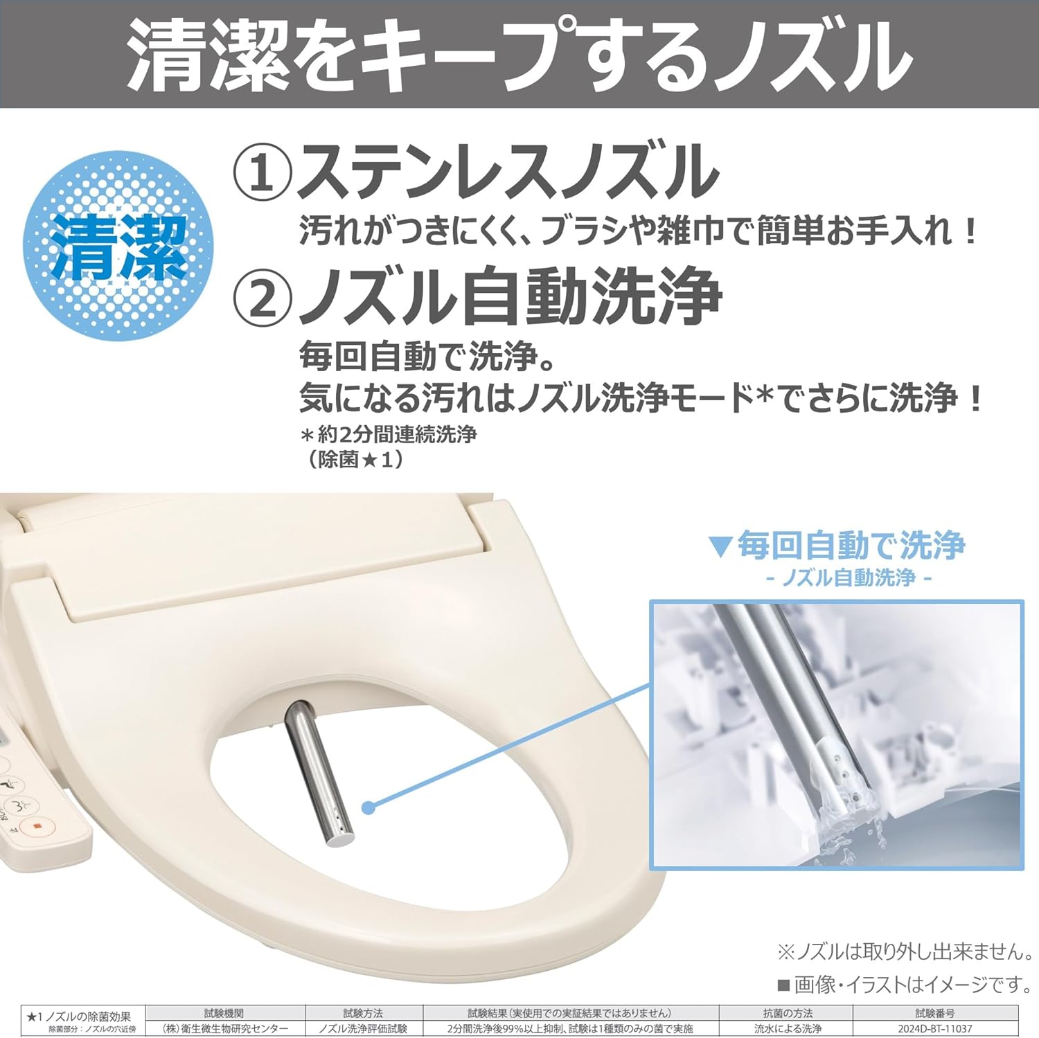 温水洗浄便座 ホワイト ステンレスノズル 自動洗浄クリーンウォッシュ SCS-T162(W)