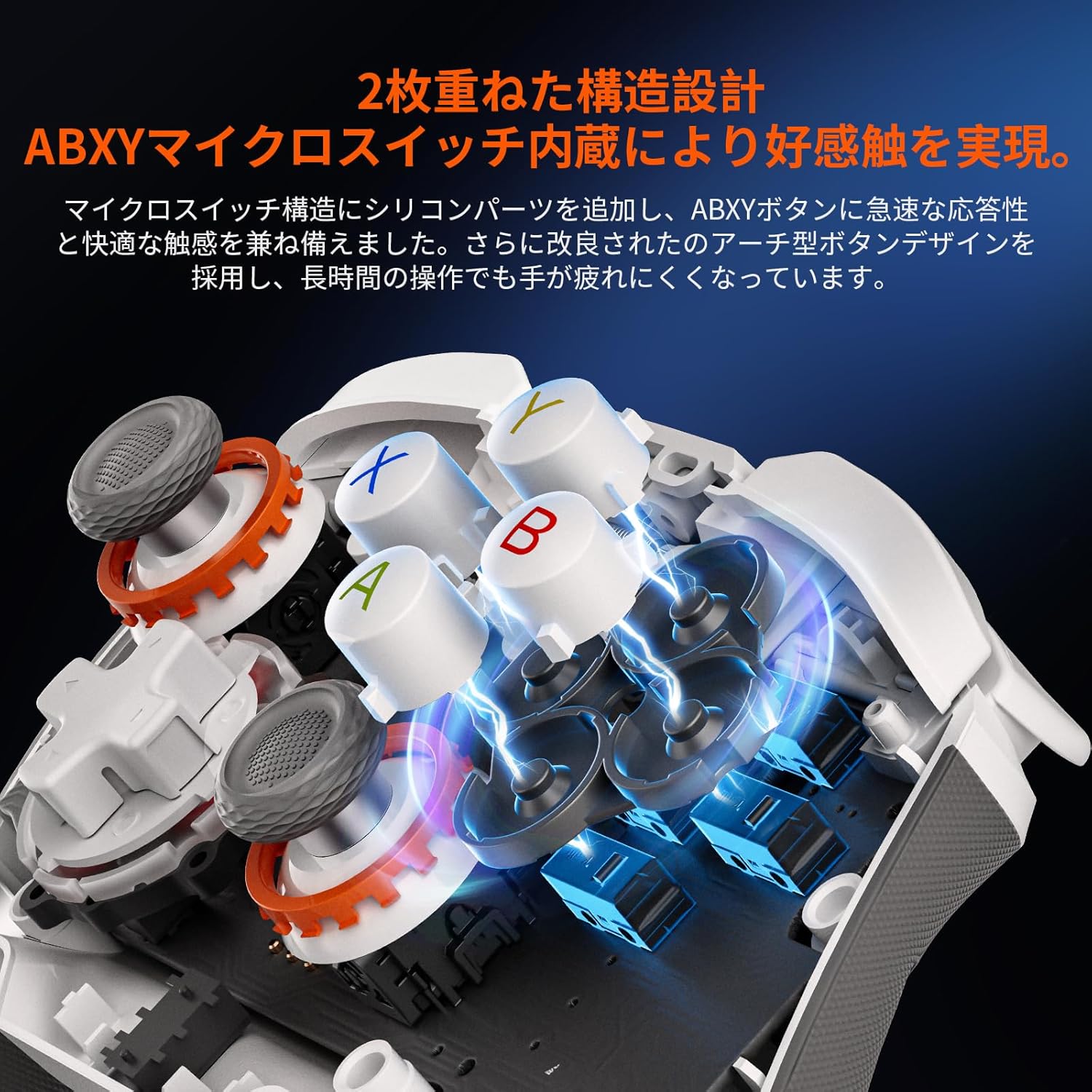 FPSプロゲーマー向け無線/有線接続TMRホールジョイスティック 2000Hz 360°シリコングリップ 1000mAhバッテリー
